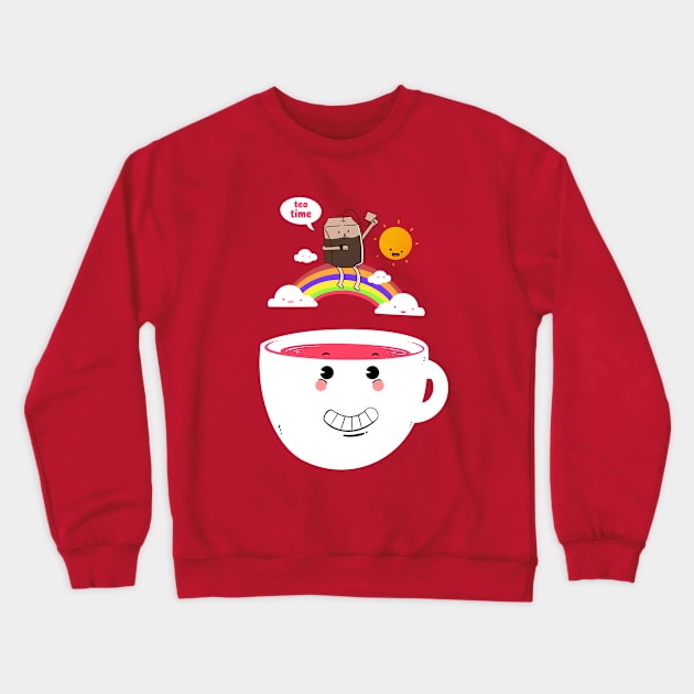 Tea Time Crewneck Sweatshirt by Artthree Studio